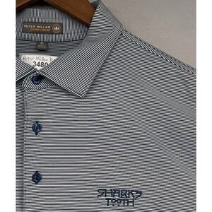 Peter Millar Golf Polo Shirt Mens XL Striped Summer Comfort Junilee Sharks Tooth